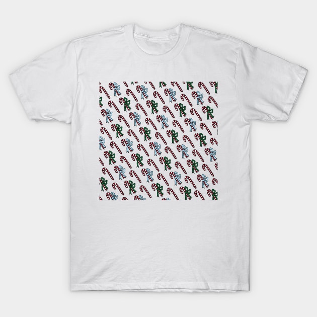 Candy Canes | Candy Pattern | Christmas Candy T-Shirt by HLeslie Design